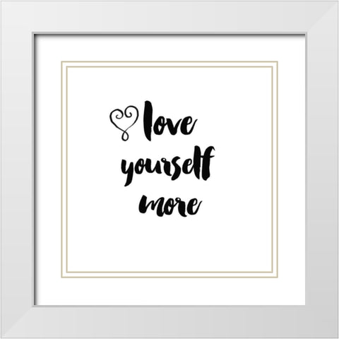 Self Reflection I White Modern Wood Framed Art Print with Double Matting by Wild Apple Portfolio