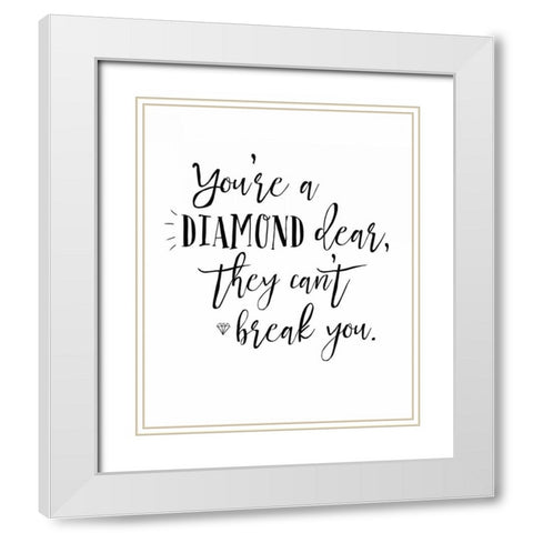 Self Reflection V White Modern Wood Framed Art Print with Double Matting by Wild Apple Portfolio