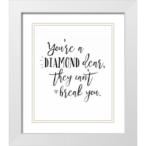 Self Reflection V White Modern Wood Framed Art Print with Double Matting by Wild Apple Portfolio