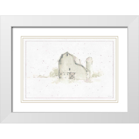 Farm Friends XIV Barn Neutral White Modern Wood Framed Art Print with Double Matting by Audit, Lisa