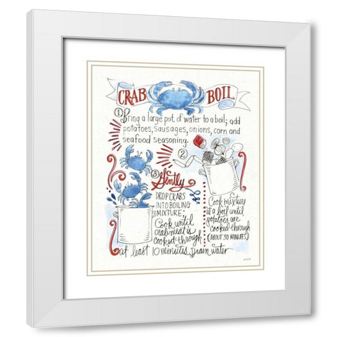 Seafood Shanty IV White Modern Wood Framed Art Print with Double Matting by Tavoletti, Anne