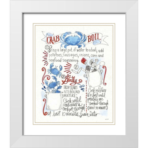 Seafood Shanty IV White Modern Wood Framed Art Print with Double Matting by Tavoletti, Anne