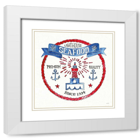 Seafood Shanty VI White Modern Wood Framed Art Print with Double Matting by Tavoletti, Anne