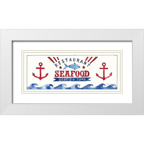 Seafood Shanty X White Modern Wood Framed Art Print with Double Matting by Tavoletti, Anne