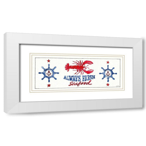Seafood Shanty XI White Modern Wood Framed Art Print with Double Matting by Tavoletti, Anne