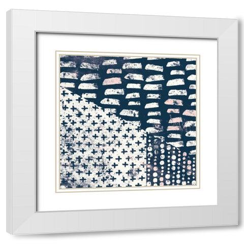 Mark Making Tile II with Blush White Modern Wood Framed Art Print with Double Matting by Hershey, Moira