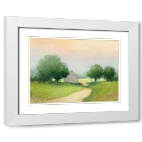Country Road White Modern Wood Framed Art Print with Double Matting by Purinton, Julia