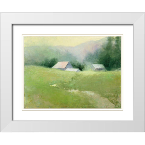 Homestead White Modern Wood Framed Art Print with Double Matting by Purinton, Julia