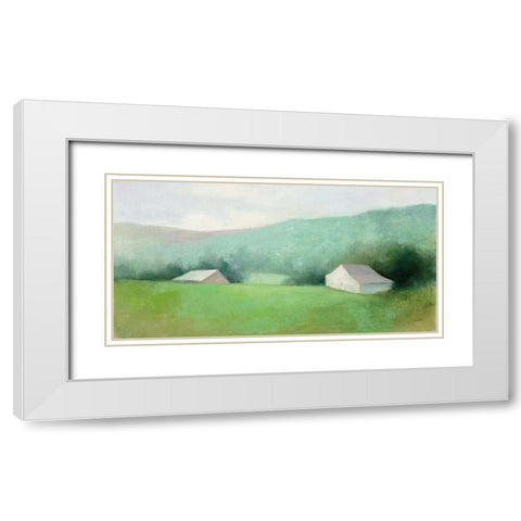 Looking Down the Valley White Modern Wood Framed Art Print with Double Matting by Purinton, Julia