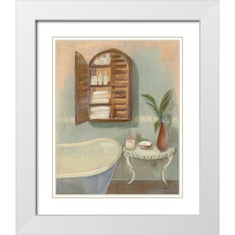Steam Bath II - Wag White Modern Wood Framed Art Print with Double Matting by Vassileva, Silvia