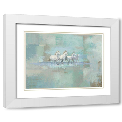 Running Wild White Modern Wood Framed Art Print with Double Matting by Wiens, James