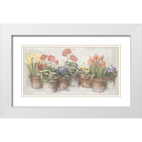 Spring in the Greenhouse Neutral White Modern Wood Framed Art Print with Double Matting by Rowan, Carol