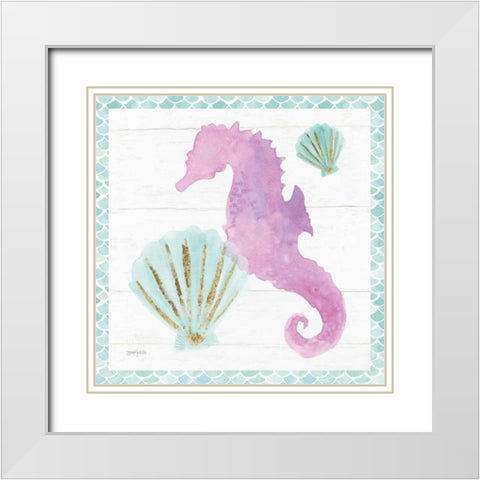 Mermaid Friends VI White Modern Wood Framed Art Print with Double Matting by Jackson, Jenaya