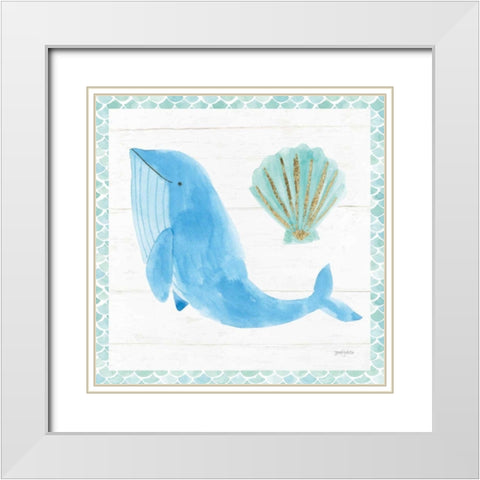 Mermaid Friends VII White Modern Wood Framed Art Print with Double Matting by Jackson, Jenaya