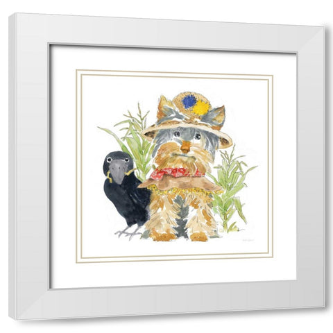 Halloween Pets IV White Modern Wood Framed Art Print with Double Matting by Grove, Beth