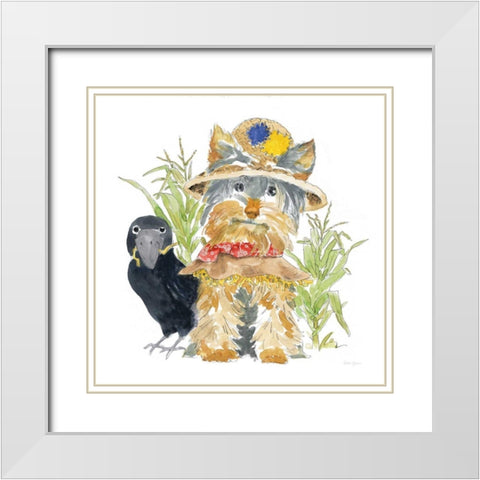 Halloween Pets IV White Modern Wood Framed Art Print with Double Matting by Grove, Beth