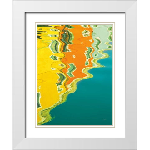 Reflections of Burano II White Modern Wood Framed Art Print with Double Matting by Aledanda