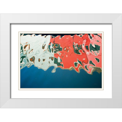Reflections of Burano IV White Modern Wood Framed Art Print with Double Matting by Aledanda