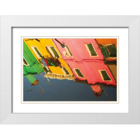 Reflections of Burano X White Modern Wood Framed Art Print with Double Matting by Aledanda
