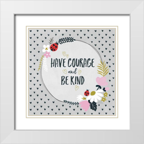 Lovebug IV White Modern Wood Framed Art Print with Double Matting by Marshall, Laura