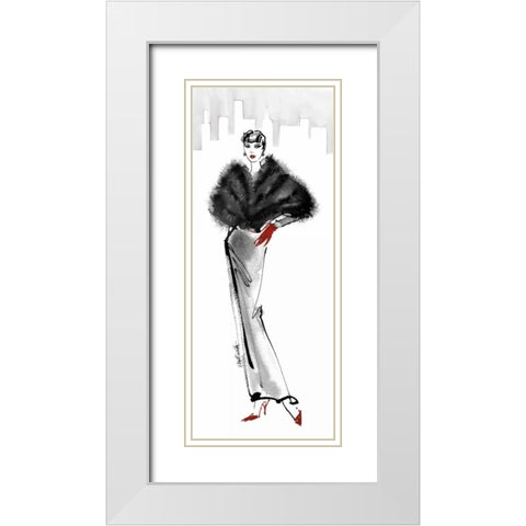 Fifties Fashion I Red Gloves White Modern Wood Framed Art Print with Double Matting by Tavoletti, Anne