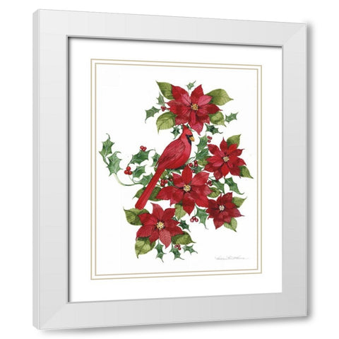 Holiday Happiness II White Modern Wood Framed Art Print with Double Matting by McKenna, Kathleen Parr