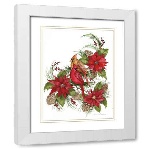 Holiday Happiness III White Modern Wood Framed Art Print with Double Matting by McKenna, Kathleen Parr