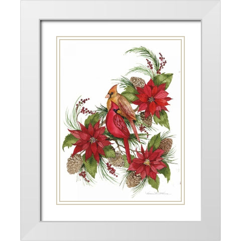Holiday Happiness III White Modern Wood Framed Art Print with Double Matting by McKenna, Kathleen Parr