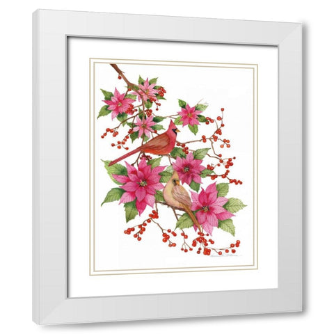 Holiday Happiness IV White Modern Wood Framed Art Print with Double Matting by McKenna, Kathleen Parr