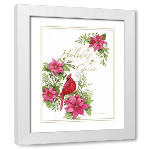 Holiday Happiness V White Modern Wood Framed Art Print with Double Matting by McKenna, Kathleen Parr