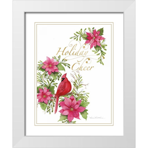 Holiday Happiness V White Modern Wood Framed Art Print with Double Matting by McKenna, Kathleen Parr