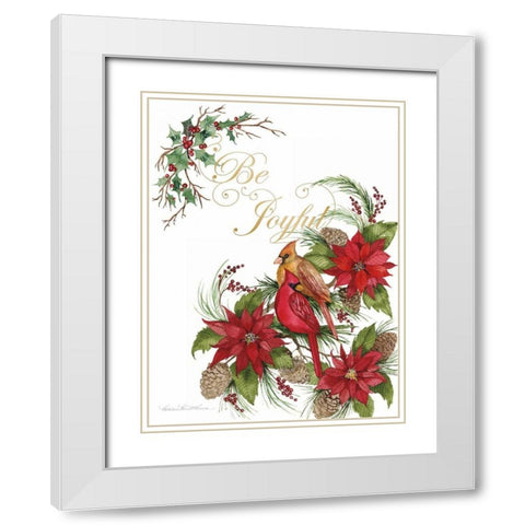 Holiday Happiness VI White Modern Wood Framed Art Print with Double Matting by McKenna, Kathleen Parr