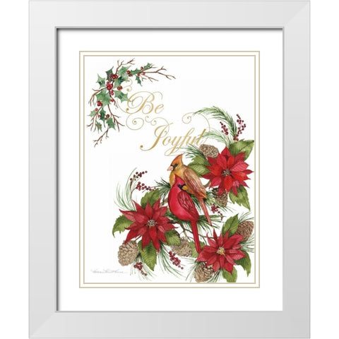 Holiday Happiness VI White Modern Wood Framed Art Print with Double Matting by McKenna, Kathleen Parr