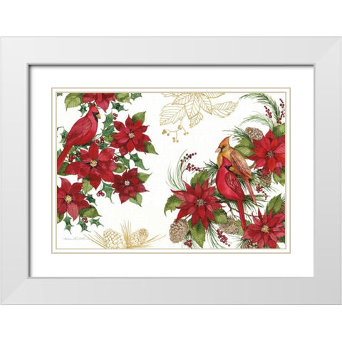 Holiday Happiness VII White Modern Wood Framed Art Print with Double Matting by McKenna, Kathleen Parr