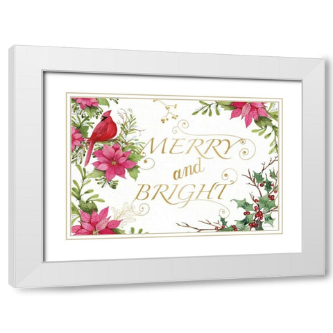 Holiday Happiness VIII White Modern Wood Framed Art Print with Double Matting by McKenna, Kathleen Parr