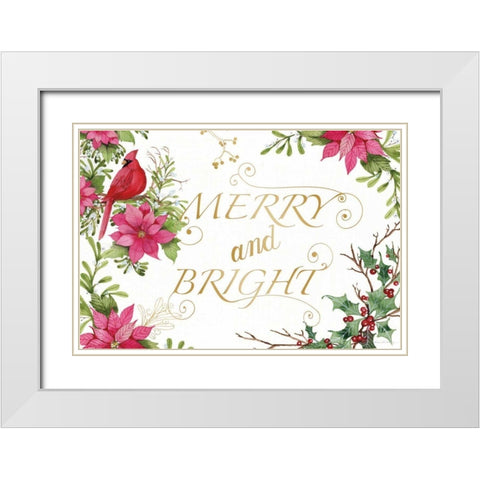 Holiday Happiness VIII White Modern Wood Framed Art Print with Double Matting by McKenna, Kathleen Parr