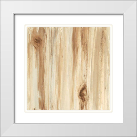 Wood Panel II White Modern Wood Framed Art Print with Double Matting by Paschke, Chris
