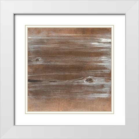 Wood Panel V White Modern Wood Framed Art Print with Double Matting by Paschke, Chris