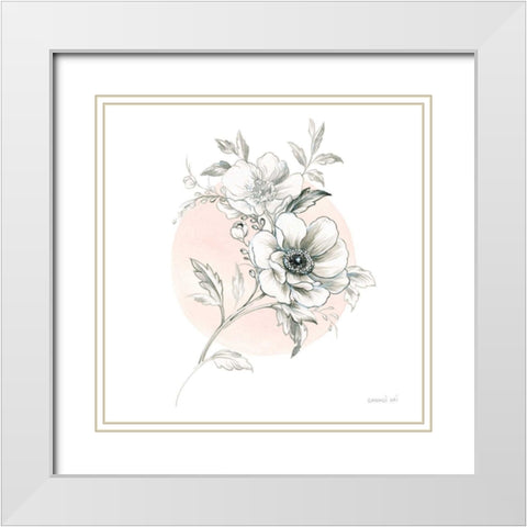 Sketchbook Garden I White Modern Wood Framed Art Print with Double Matting by Nai, Danhui