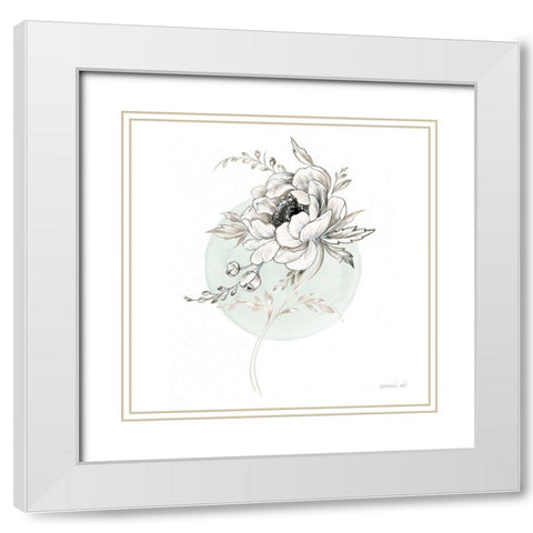 Sketchbook Garden II White Modern Wood Framed Art Print with Double Matting by Nai, Danhui