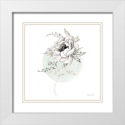 Sketchbook Garden II White Modern Wood Framed Art Print with Double Matting by Nai, Danhui