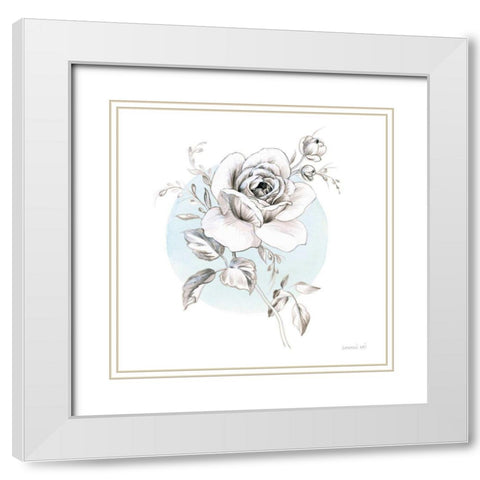 Sketchbook Garden III White Modern Wood Framed Art Print with Double Matting by Nai, Danhui