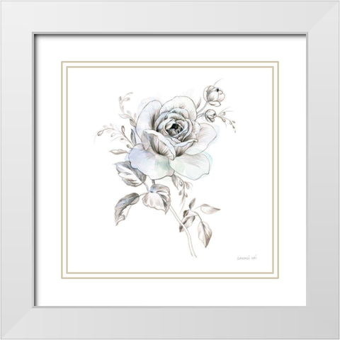 Sketchbook Garden IX White Modern Wood Framed Art Print with Double Matting by Nai, Danhui