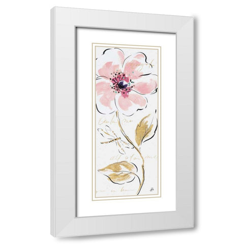 Simply Pink IV White Modern Wood Framed Art Print with Double Matting by Brissonnet, Daphne