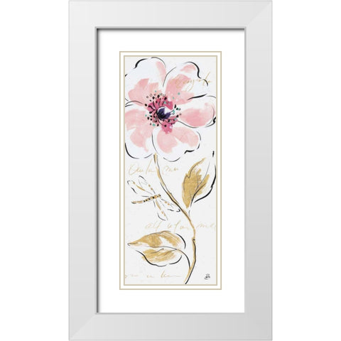 Simply Pink IV White Modern Wood Framed Art Print with Double Matting by Brissonnet, Daphne