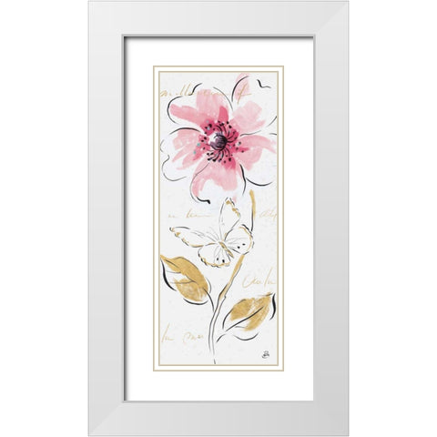 Simply Pink V White Modern Wood Framed Art Print with Double Matting by Brissonnet, Daphne