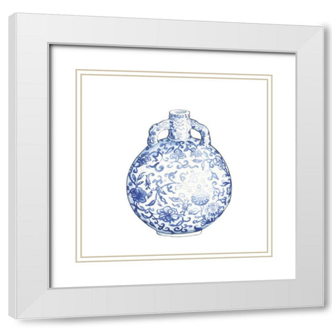 Ginger Jar IV on White White Modern Wood Framed Art Print with Double Matting by Wild Apple Portfolio