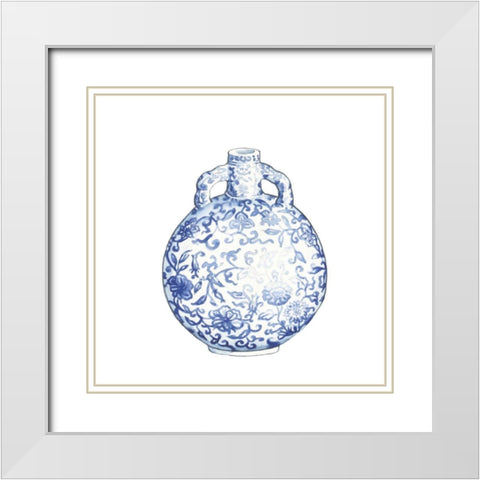 Ginger Jar IV on White White Modern Wood Framed Art Print with Double Matting by Wild Apple Portfolio