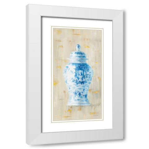 Ginger Jar II Light Crop White Modern Wood Framed Art Print with Double Matting by Nai, Danhui