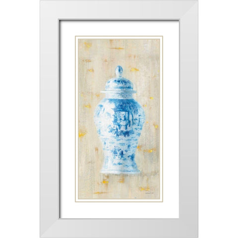 Ginger Jar II Light Crop White Modern Wood Framed Art Print with Double Matting by Nai, Danhui